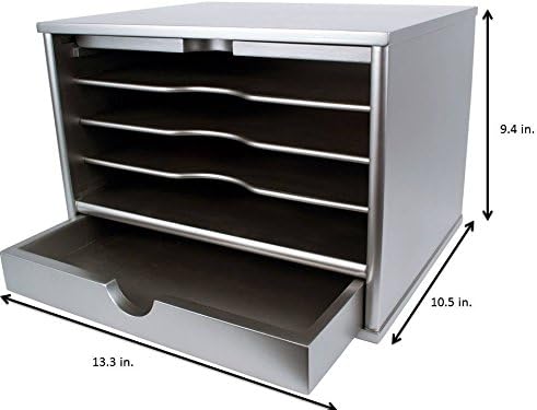 Victor Wood Midnight Black Collection, 4-Shelf Desktop Organizer, Black, (4720-5) - Image 6
